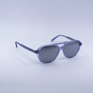Dior INDIOR N1I 80A4 Sunglasses Transparent Blue Square Frame, Mirror Lenses